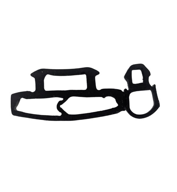 Main product image showing the full 5-meter black rubber gasket coiled or laid out, displaying the gasket's profile and cross-sectional shape against a clean white background